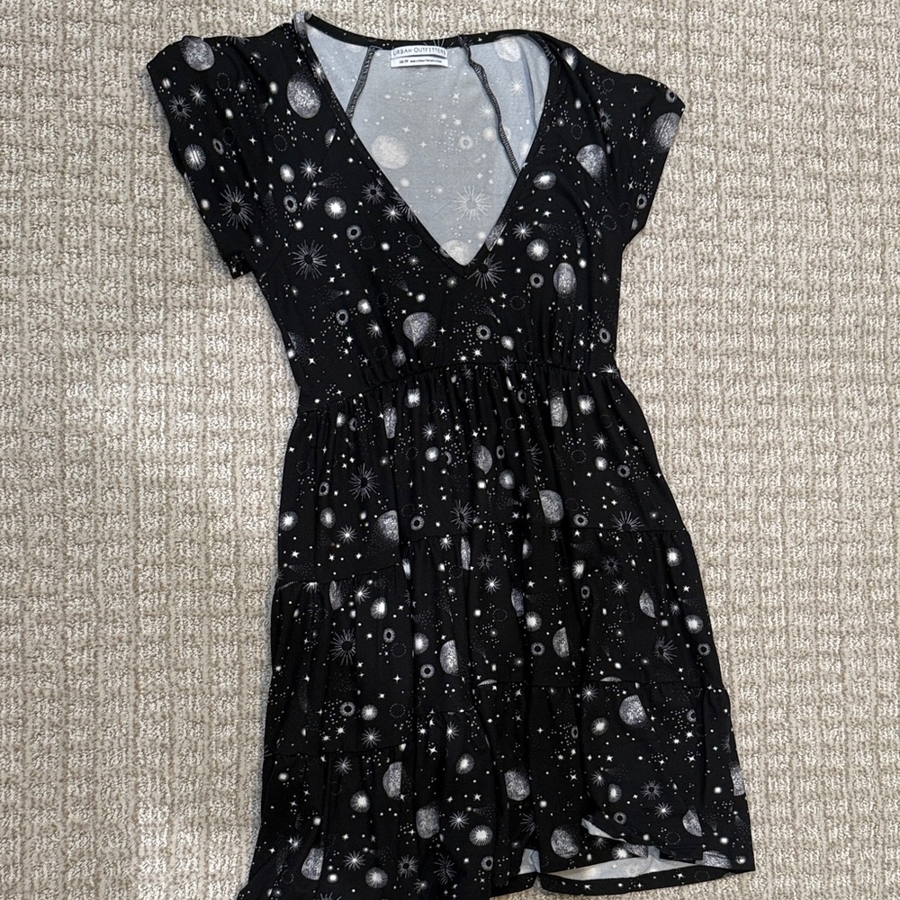 Urban Outfitters Black Celestial Print Dress